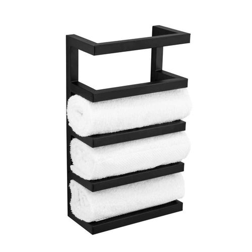 Porte-serviettes En Acier Inoxydable - Noir