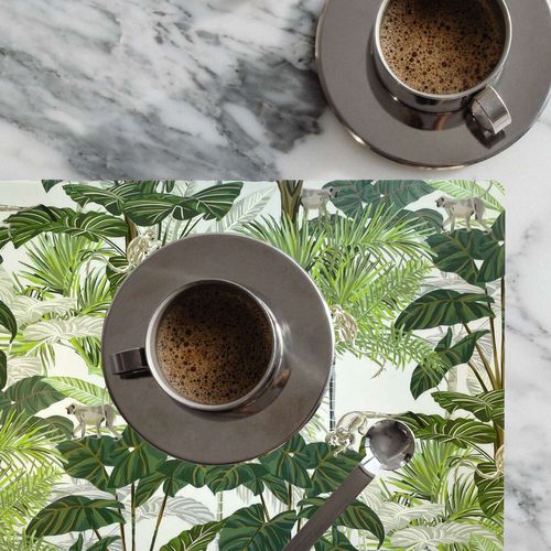 Lot De 6 Sets De Table Monkey - 28 X 43 Cm - Vert