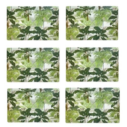 Lot De 6 Sets De Table Monkey - 28 X 43 Cm - Vert