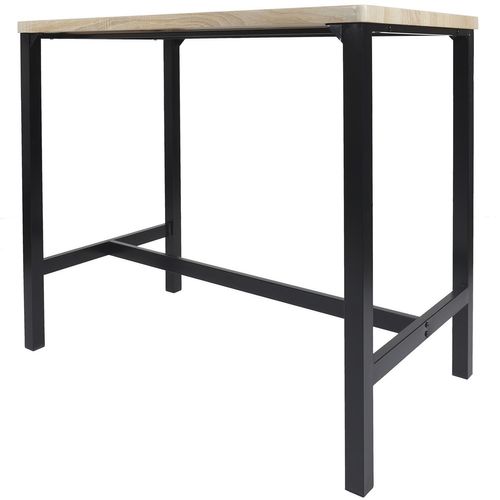 Ensemble Mange Debout Et 4 Tabourets Kalo - Marron Et Noir