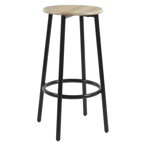 Ensemble Mange Debout Et 2 Tabourets Kalo - Marron Et Noir