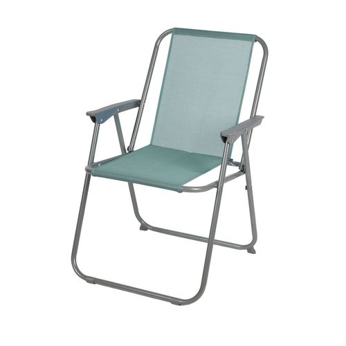 Chaise De Camping Pliable - Bleu Gris