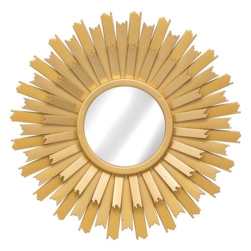 Lot De 3 Miroirs Soleil - Diam. 25 Cm - Doré