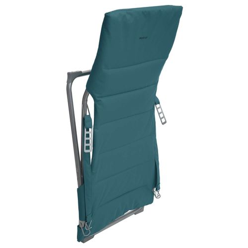 Fauteuil Relax De Jardin Pliable Milos - 3 Positions - Bleu Canard