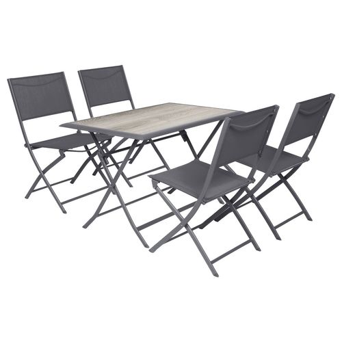 Table De Jardin Pliante Azua En Aluminium - 4 Places - Smoke