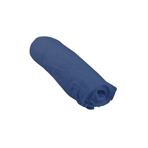 Drap Housse En Gaze De Coton - 100% Coton - 60 X 120 Cm - Bleu Foncé