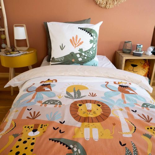 Parure De Lit Enfant Savane - 100% Coton 57 Fils/cm² - 140 X 200 Cm
