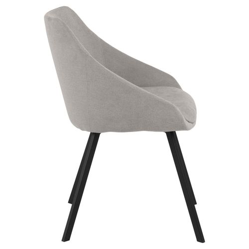 Lot De 2 Fauteuils De Table Maxine En Tissu - Gris