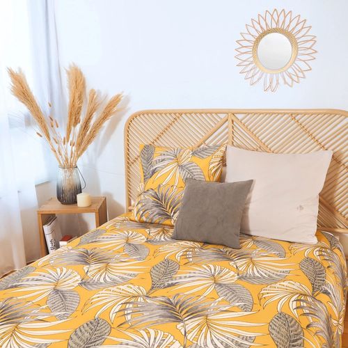 Parure De Lit Adelanto - Microfibre 72 G/m² - 220 X 240 Cm - Jaune