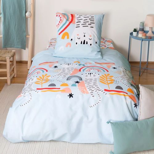 Parure De Lit Enfant Chat - Coton 57 Fils/cm² - 140 X 200 Cm