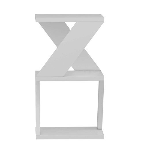 Bout De Canapé Zig Zag En Bois - Blanc