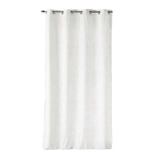Rideau Arcadia - Velours à Motifs - 135 X 260 Cm - Blanc