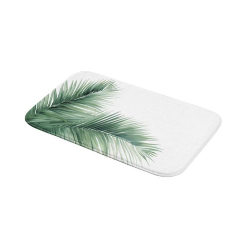 Rideau De Douche Et Tapis De Bain Varadero - Blanc Et Vert