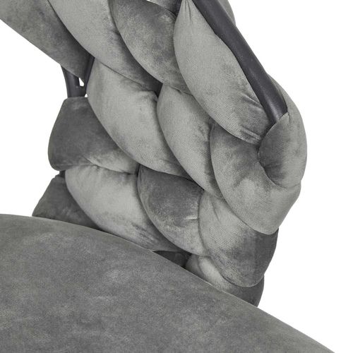 Lot De 2 Chaises Assise Tressée Lund - Gris