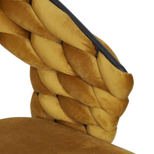 Lot De 2 Chaises Assise Tressée Lund - Jaune