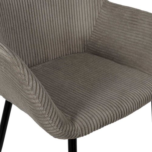 Lot De 2 Fauteuils En Tissu Côtelé Drammen - Gris