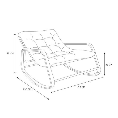 Fauteuil à Bascule Manda - Blanc
