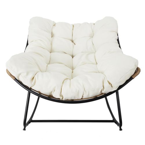 Fauteuil à Bascule Rembourré Asgar - Beige