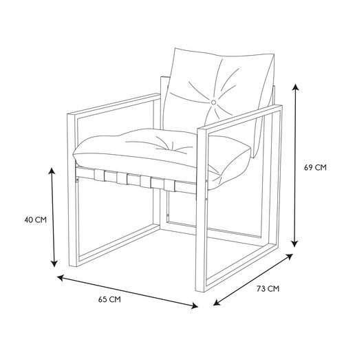 Salon De Jardin Halden - Blanc Et Marron
