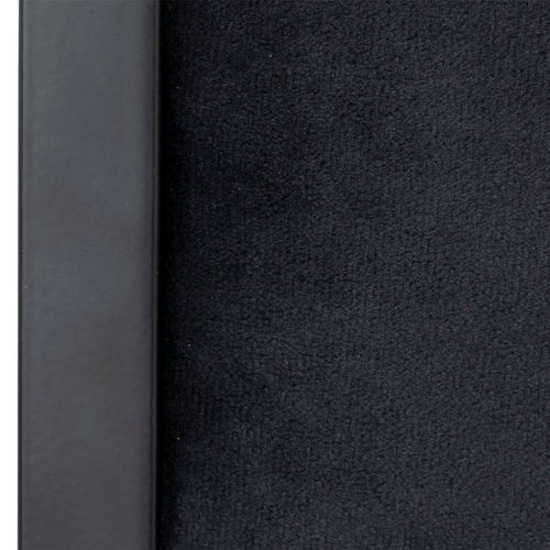 Chaise Pliante Carrée Effet Velours - Noir