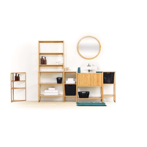 Miroir Rond En Bois - Diam 55 Cm - Marron