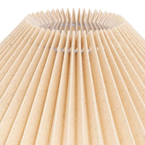 Lampe Cylindre En Céramique - H. 38 Cm - Beige