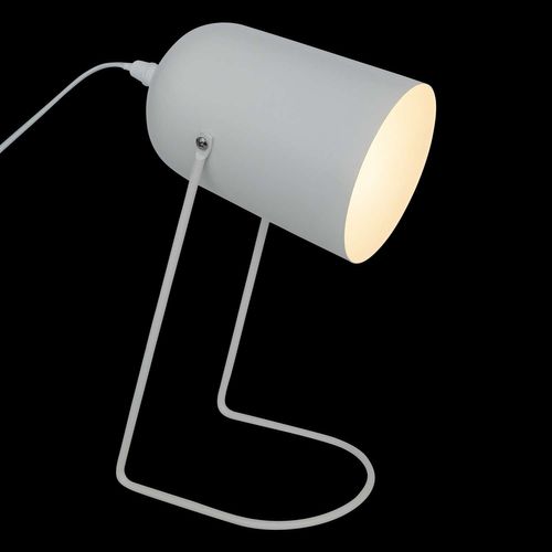 Lampe à Poser En Métal - H. 30 Cm - Blanc