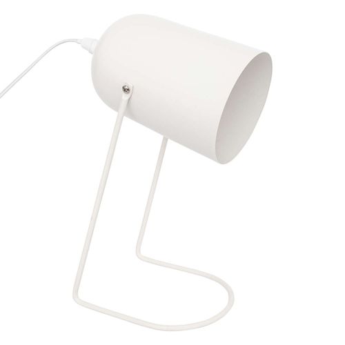 Lampe à Poser En Métal - H. 30 Cm - Blanc