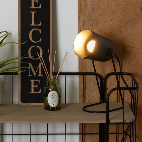 Lampe à Poser En Métal - H. 30 Cm - Noir
