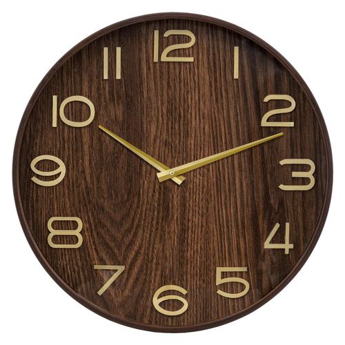 Horloge En Bois - Diam 55 Cm - Marron