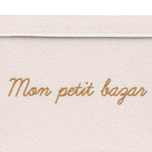 Coffre Rangement En Bouclette - Blanc