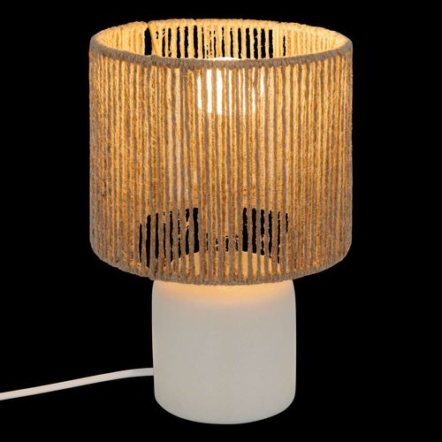 Lampe Cylindre En Céramique - Blanc