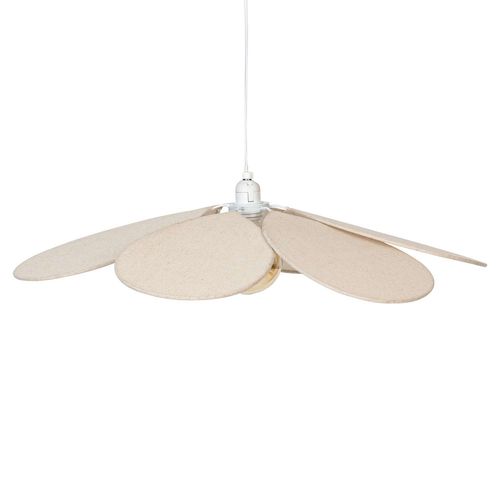Suspension En Lin Fleur - Diam 72 Cm - Beige
