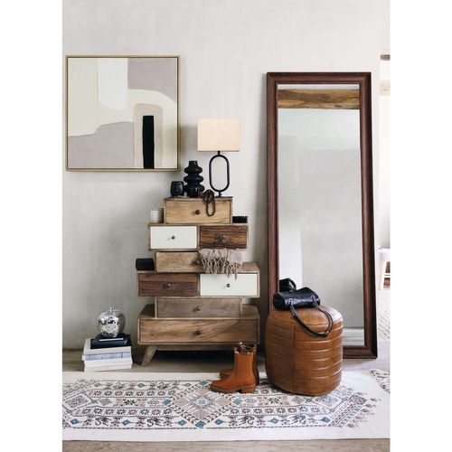 Lampe à Poser Sundsvall - H. 52 Cm - Beige Et Noir