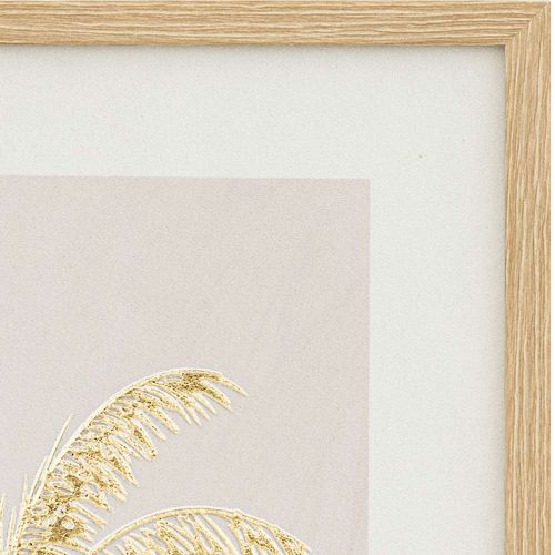 Toile Imprimée Encadrée Medina - 45 X 60 Cm - Beige Et Doré