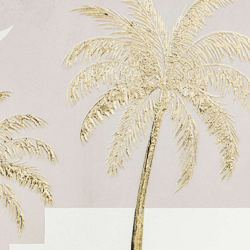Toile Imprimée Encadrée Medina - 45 X 60 Cm - Beige Et Doré