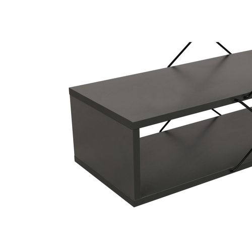 Meuble TV En Bois Mathis - Gris Anthracite