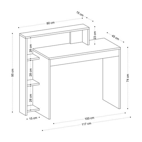 Bureau Design Scandinave En Bois Martin - Beige