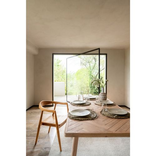 Lot De 2 Fauteuils à Dîner En Teck Naturel Miyako - Marron