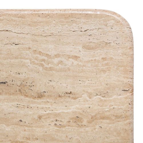 Table Basse En Acacia Et Travertin Jivan - Marron