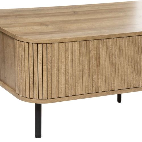 Table Basse 2 Portes En Bois Colva - Marron