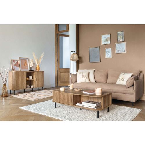 Table Basse 2 Portes En Bois Colva - Marron