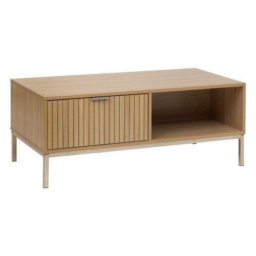 Table Basse 1 Tiroir En Bois Tasso - Marron