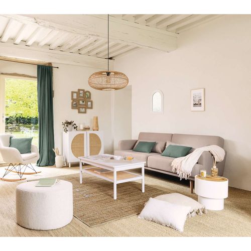 Fauteuil à Bascule En Bouclette Olmeto - Blanc