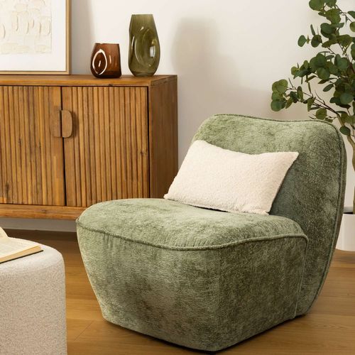 Fauteuil En Tissu Chenille Minari - Vert
