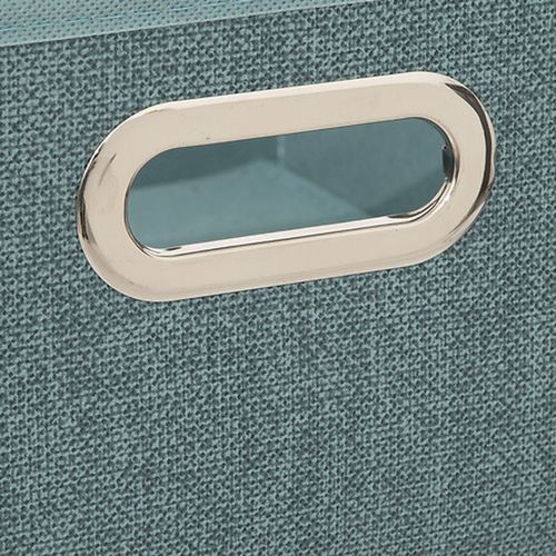 Lot De 6 Boîtes De Rangement En Tissu Mix 'n Modul - L.31 X L.31 X H.15 Cm - Bleu Chiné