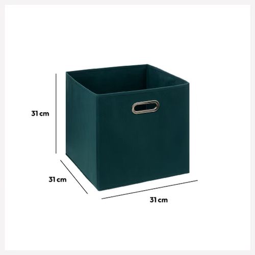 Lot De 6 Boîtes De Rangement En Tissu Mix 'n Modul - L.31 X L.31 X H.31 Cm - Bleu Pétrole