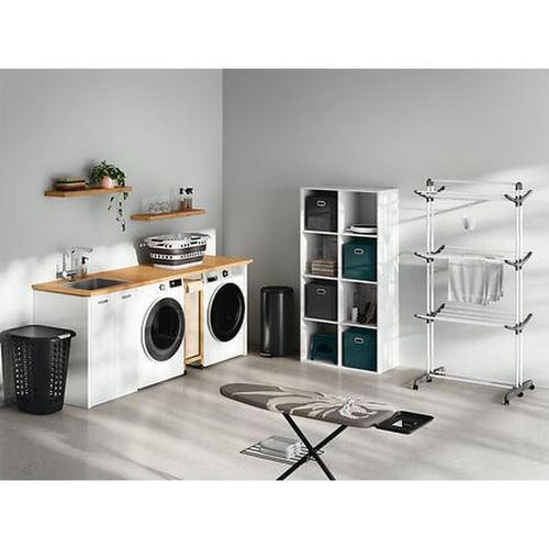 Lot De 6 Boîtes De Rangement En Tissu Mix 'n Modul - L.31 X L.31 X H.31 Cm - Bleu Pétrole