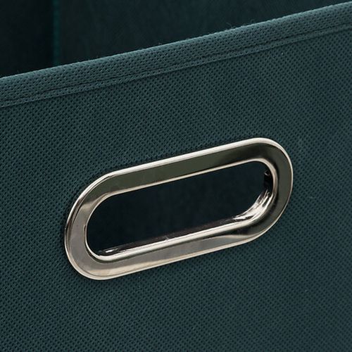 Lot De 6 Boîtes De Rangement En Tissu Mix 'n Modul - L.31 X L.31 X H.31 Cm - Bleu Pétrole