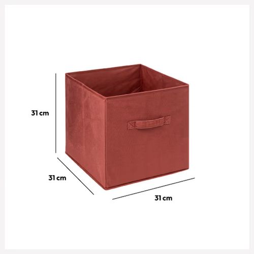 Lot De 6 Boîtes De Rangement En Velours Mix 'n Modul - L.31 X L.31 X H.31 Cm - Terre De Sienne